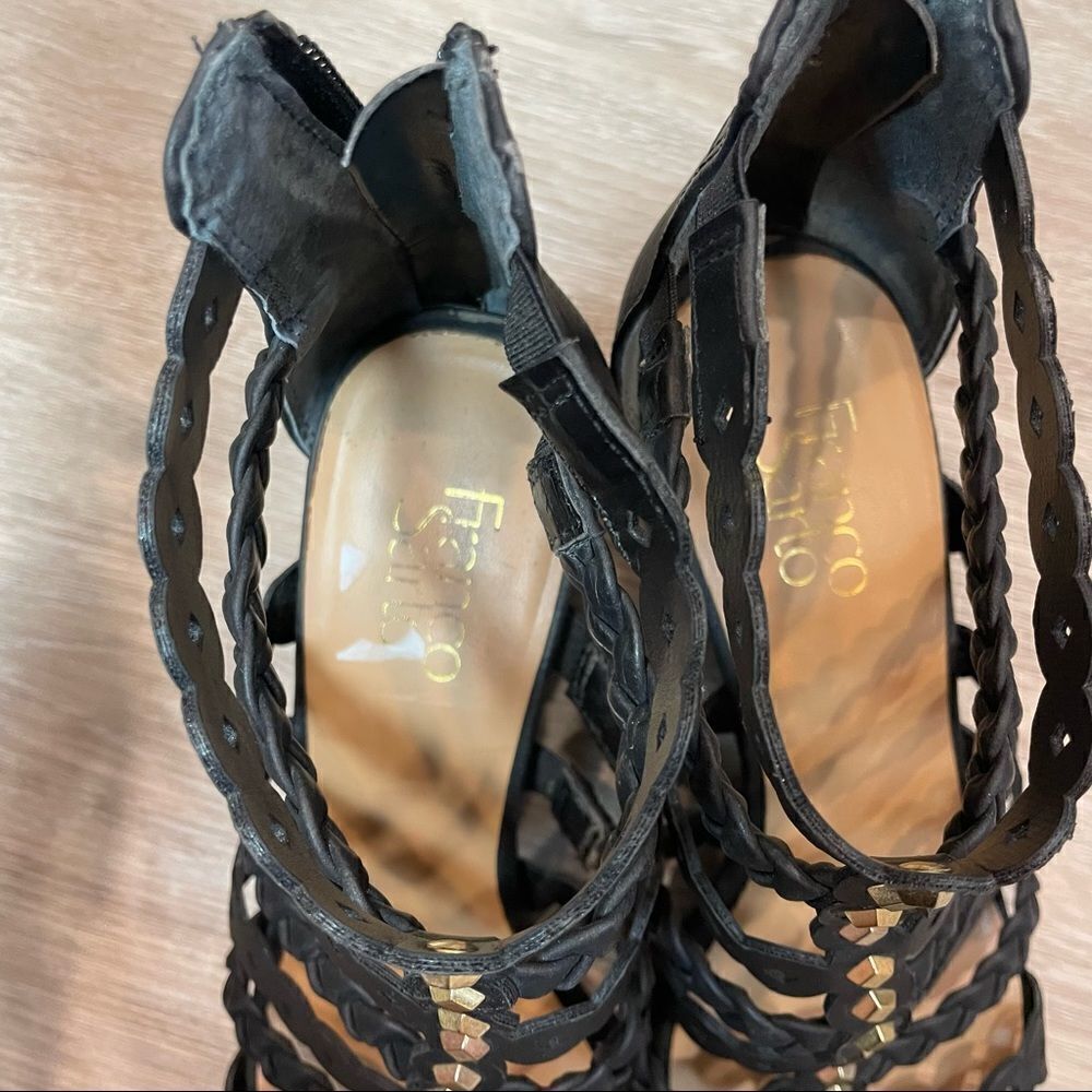 Franco Sarto Black Paisley Sandal - Picture 8 of 9